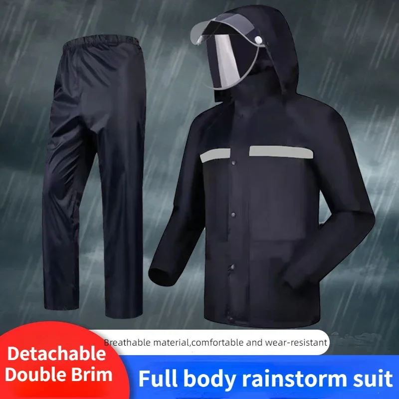 Waterproof Rain Suit For Men & Women - Heavy Duty Jacket & Pants For Fishing, Work, Outdoor