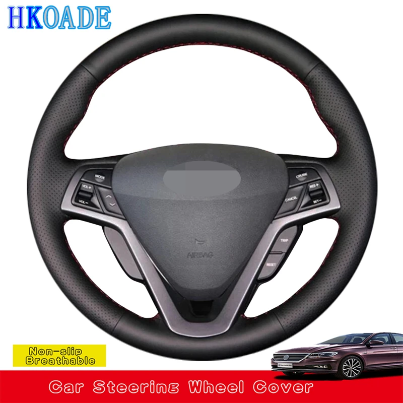 Customize Micro Fiber Leather Car Steering Wheel Cover For Hyundai Veloster 2011 2013 2012 2014
