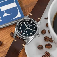 Leather Watch Bands, Horween Leather Watch Strap for Men 18/19/20 21 22 24mm Quick Release Handmade Vintage Replacement Wrap - Image 3