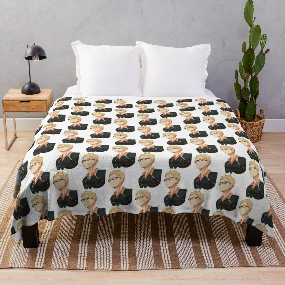 

tsuki profile Throw Blanket Decoratives Loose manga Blankets