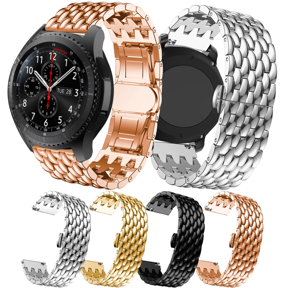 

Watch band For Samsung Gear S3 Frontier/Classic smart Watchstrap Stainless Steel 22MM watchband for Galaxy Watch 46mm Accessorie