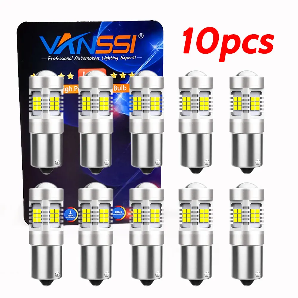 10 шт. 1156 Ba15s P21W/Bau15s PY21W/1157 Bay15d P21/5w BAZ15D светодиодный лампы для указателей поворота