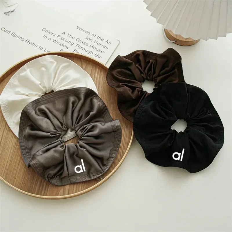 

AL Bow Headband Large Hair Band Black or White Yoga Hair Band Circles with Logo