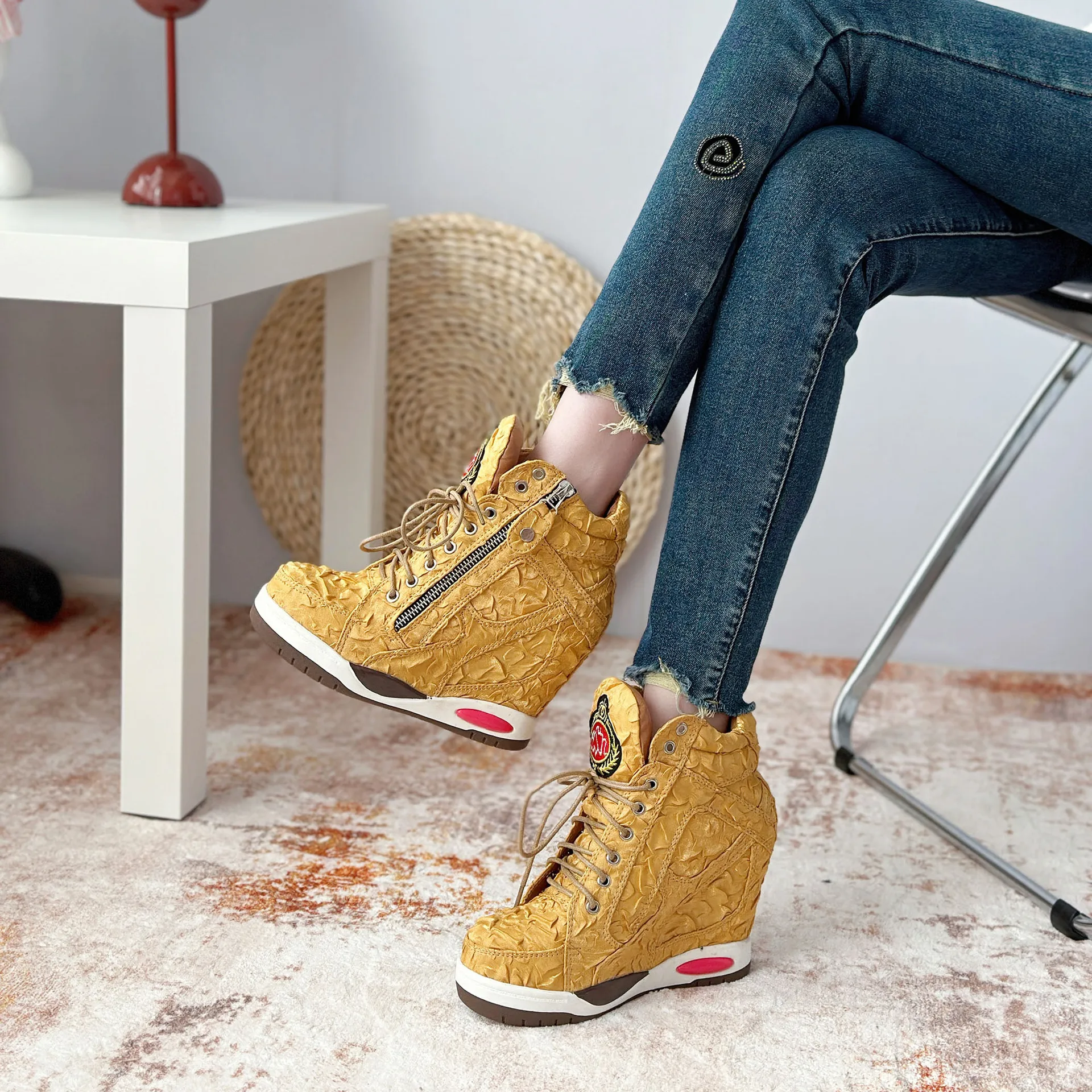 أحذية رياضية نسائية 2025 منصة الموضة مصمم نعل سميك...