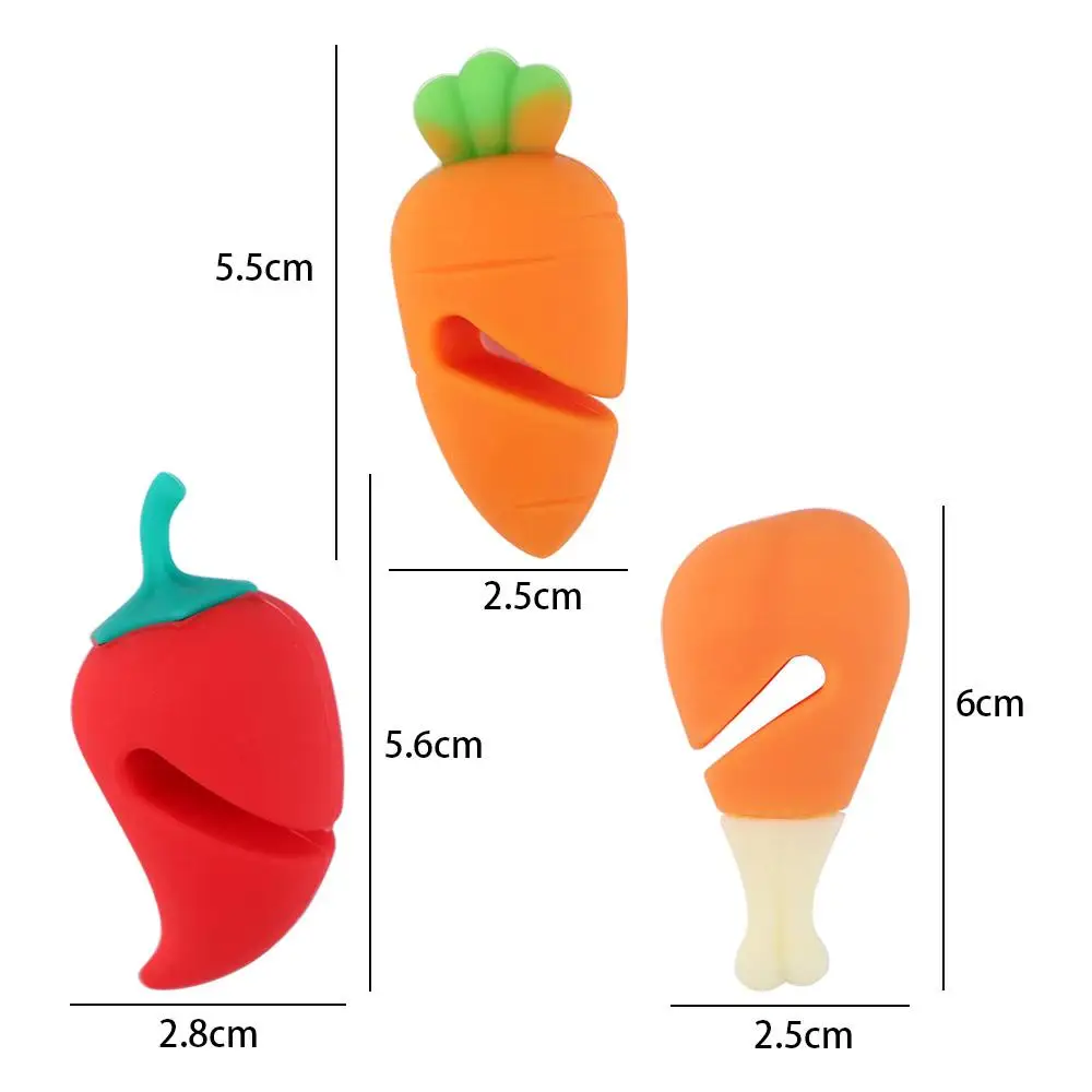 1/3PCS Spill-proof Carrot Shape Pot Lid Rack Overflow Stoppers Pot Cover Lifter Kitchen Tools