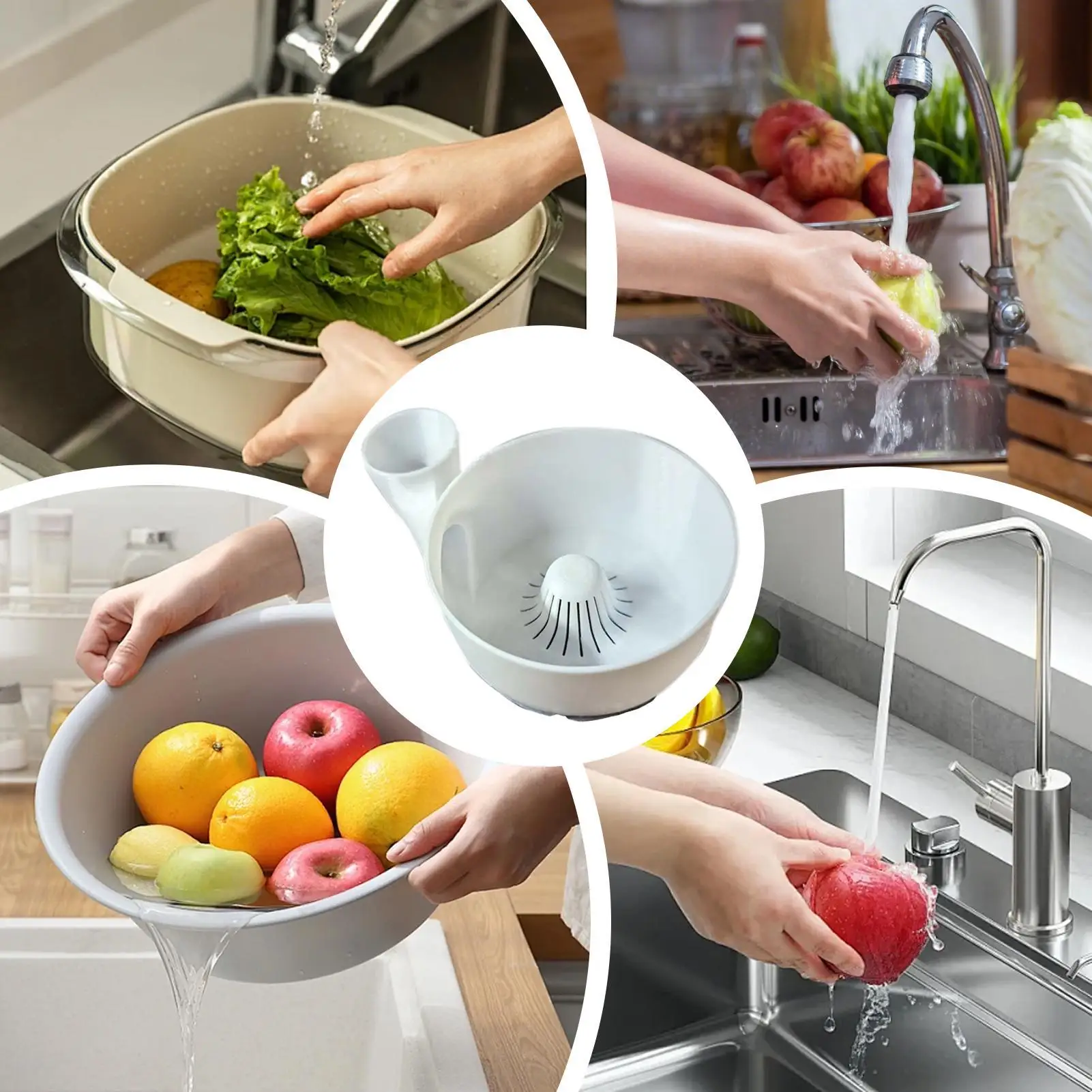 Automatic vegetable & fruit washer Vegetable Washer Fruit Wash Bowl 3D Printing Food Washing Spinner Automatic Cleaning Machine