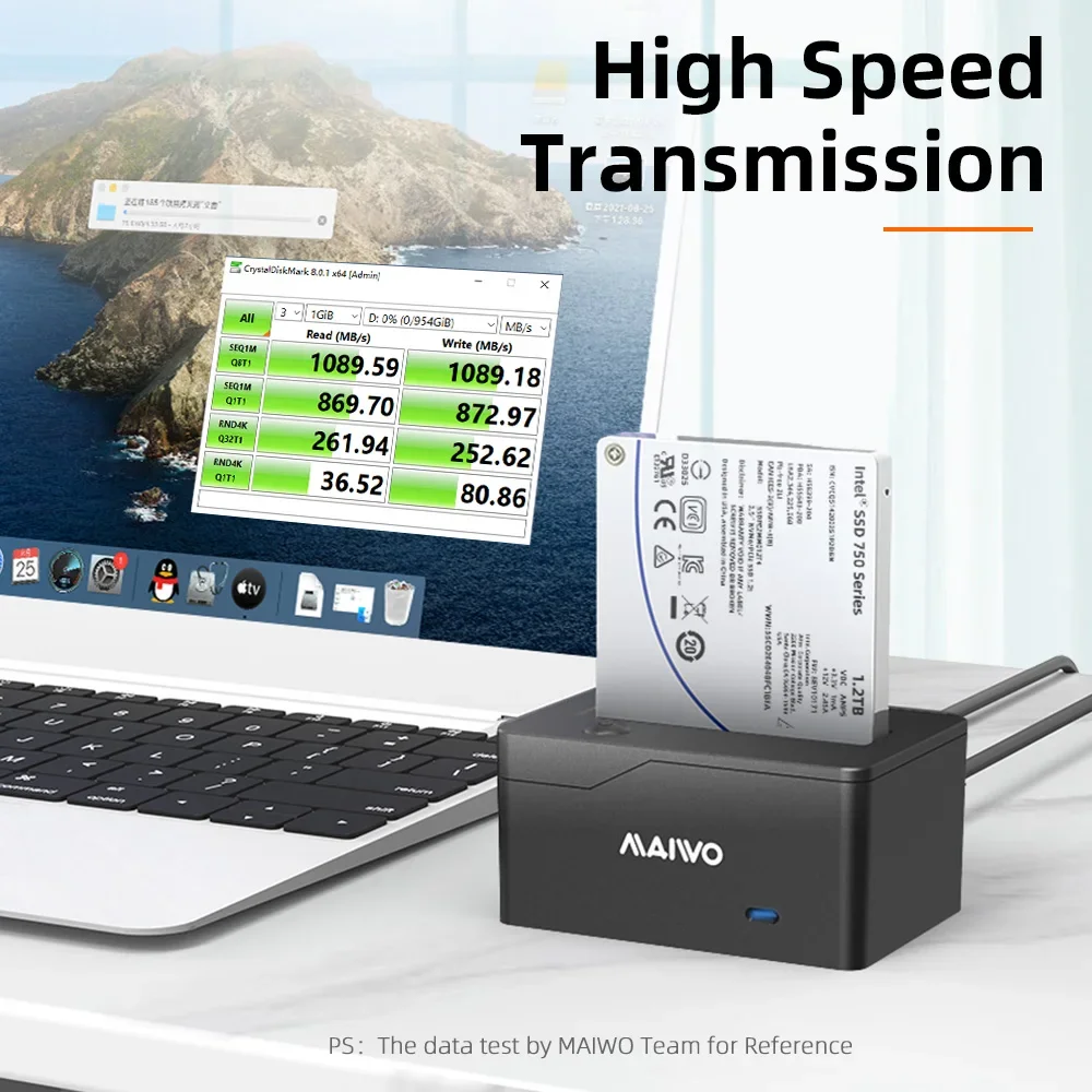 Maiwo-ssd Solid State Drive Docking Station Docking Station Usb Tipo-c 10gbps para Nvme u2 Sff8639 2.5 Pol Ferramenta Externa - Imagem 3