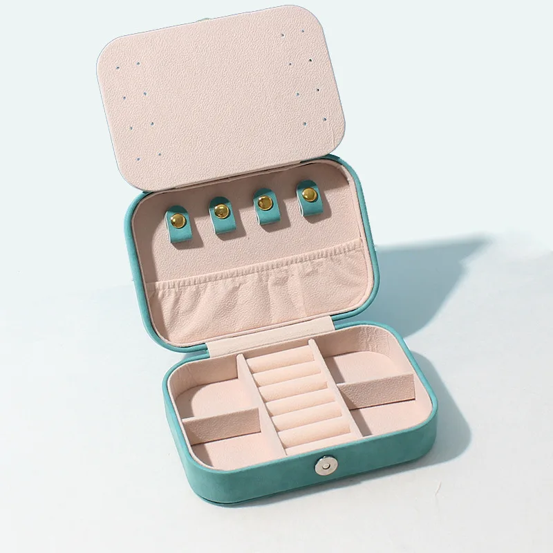 Scatola Portagioie Da Viaggio 3 Strati In Pelle PU Con Manico E Specchio - Organizer Per Orecchini, Anelli, Collane, Bracciali - Regalo Per Donna Compleanno E Festa Della Mamma