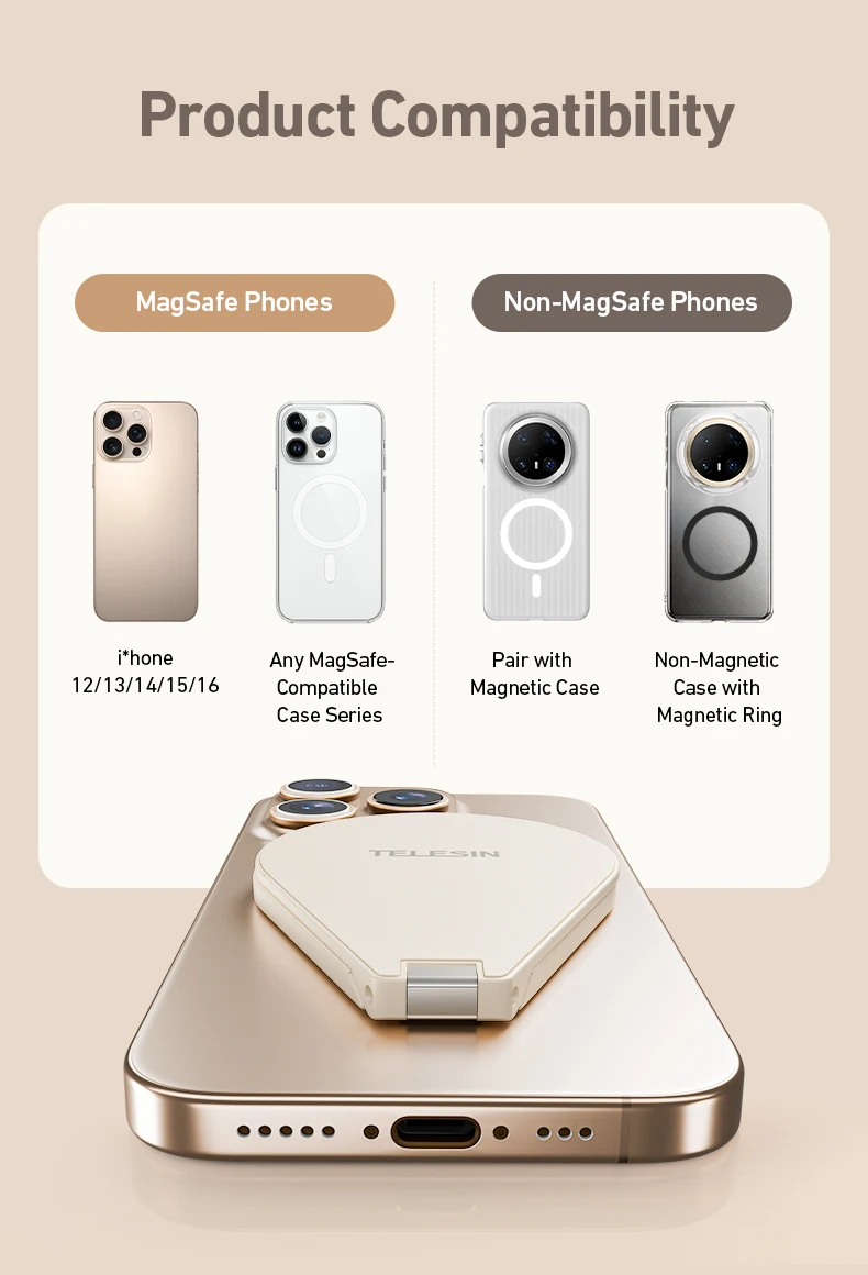 Magnetic Multi-function Mobile Phone Holder 300° Rotation Phone Camera Shoot Sta