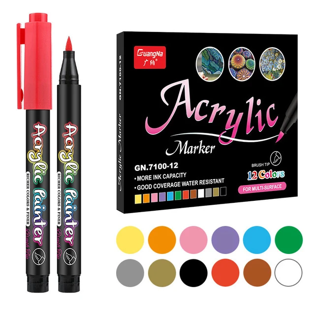 12-Color Double-Ended Manga Art Brush Pen Set - Perfect for Lettering,  Drawing, and Graffiti Art!