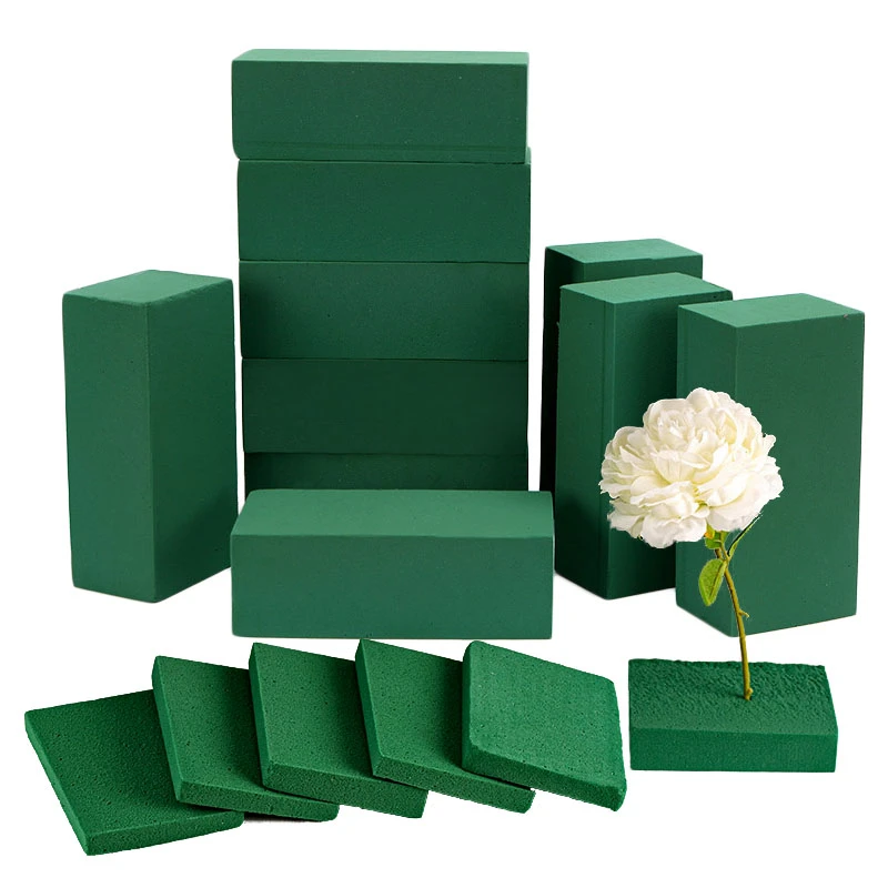 10 Stuks Bloemen Schuim Blok Bloem Verpakking Groen Piepschuim Bricks Modder Kunstmatige Bloem Houder Bruiloft Tuin Decoratie|Kunstmatige Gedroogde Bloemen| - AliExpress