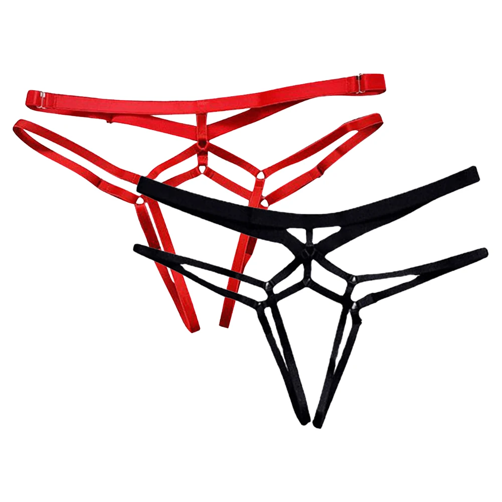 Women Panties Female Lingerie Sexy Hollow Out Thong G String Underwear Crotchless Lingerie Panties Low Waist Thin Strap Thongs