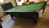 High Quality Durability 9FT MDF Billiard Pool Table Blue/green/red Color