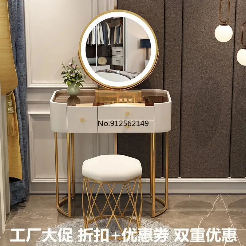 

Dressing Table Light Luxury Rock Board Bedroom Dressing Table Modern Minimalist Makeup Cabinet Bedroom Furniture Dressers