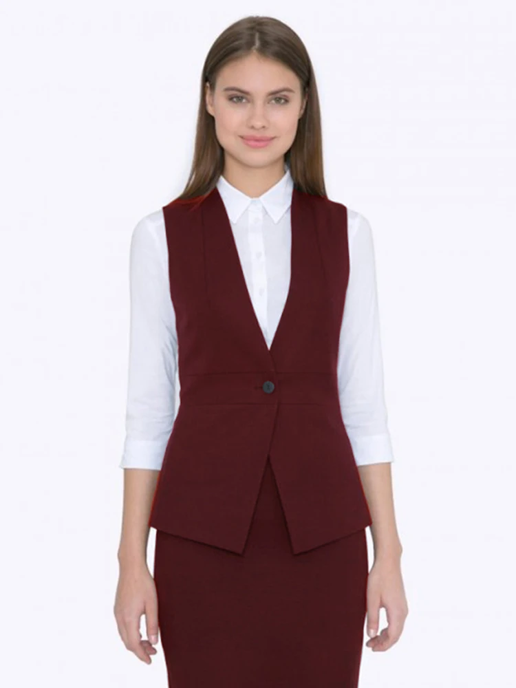 

Spring women's vest OL temperament professional slim suit vest casual sleeveless jacket