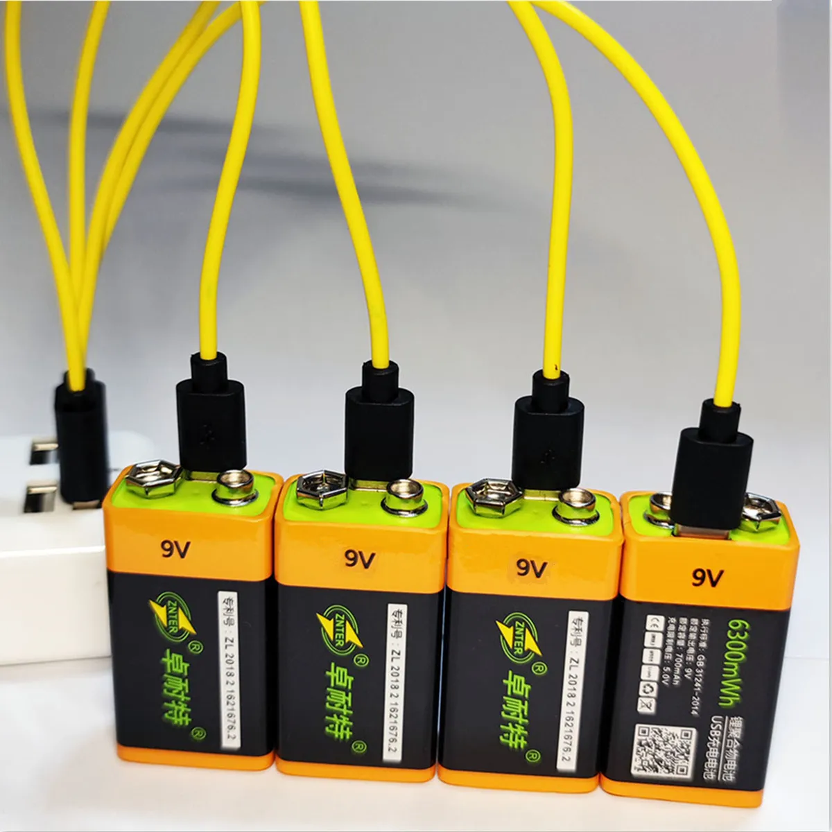 4pcs 100 Znter 9v 700mah Rechargeable Battery Usb 6300mwh Lipolymer