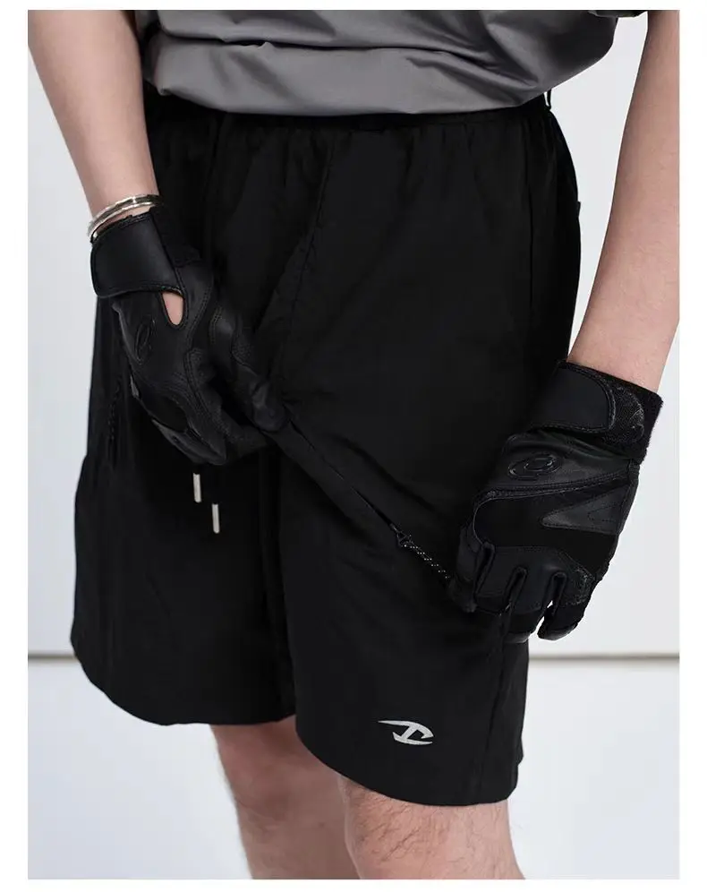 C Six pocket nylon shorts elastic drawstring waist casual gorpcore techwear aesthetic