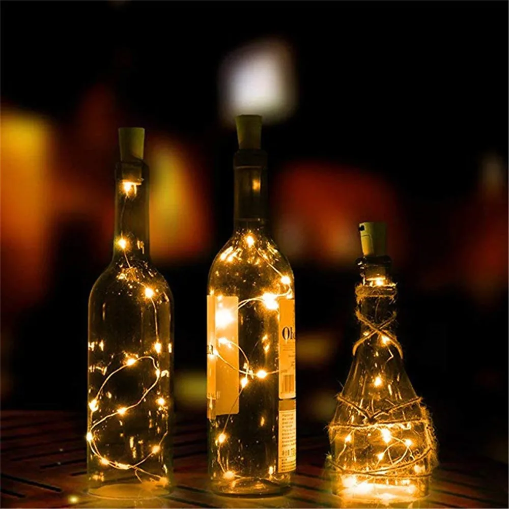 10 Pcs Cork Wine Bottle Light  2M 20LED String Light Bar Light Birthday Party Wine Bottle Stopper Light for Christmas Decoration