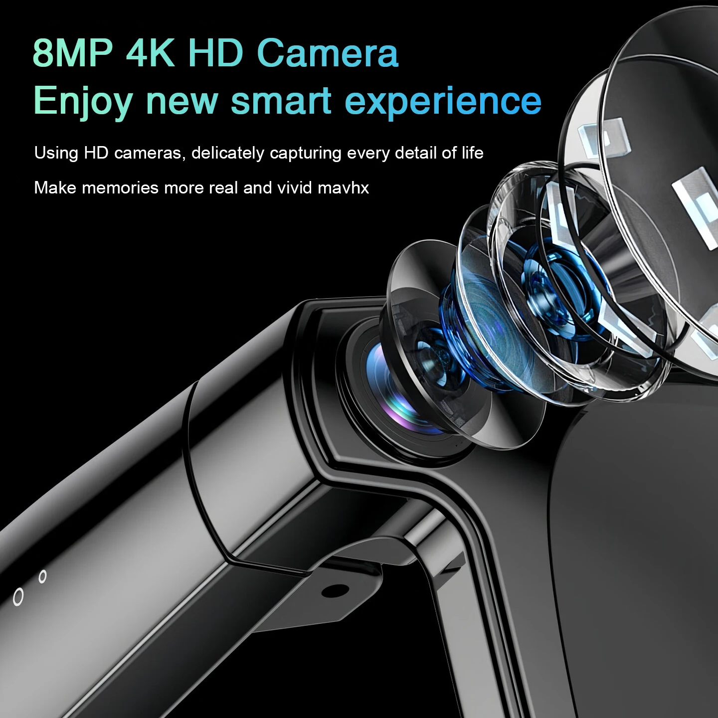 Neue 800-W-HD-Kamera-Sonnenbrille mit KI-Unterstützung für Männer und Frauen, über 100 Sprachen, 1080p-Videoaufnahme, Musikwiedergabe und Anruffunktion_voghion.com