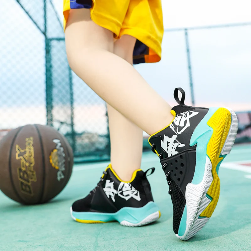 Bsaketball Shoes For Children 2022 Summer Fashion Casual Boys Sports Sneakers Kids Boots Male Rubber Designer Flat Footwear