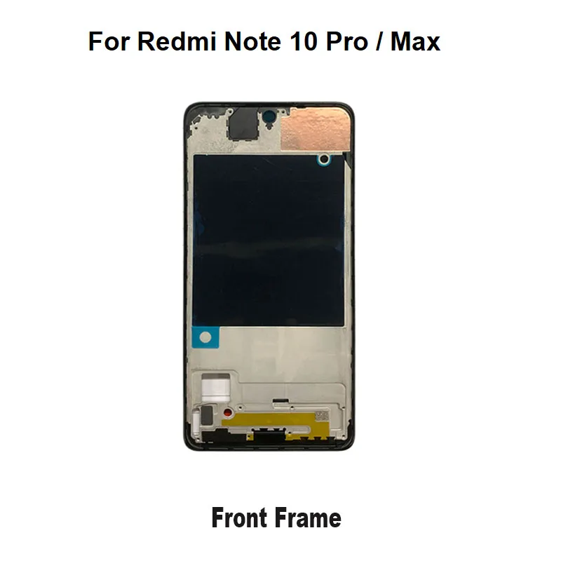 For Xiaomi Redmi Note 10 Pro Max Middle Frame Front Housing Middle Bezel With Camera Glass Lens Chassis Shell Parts