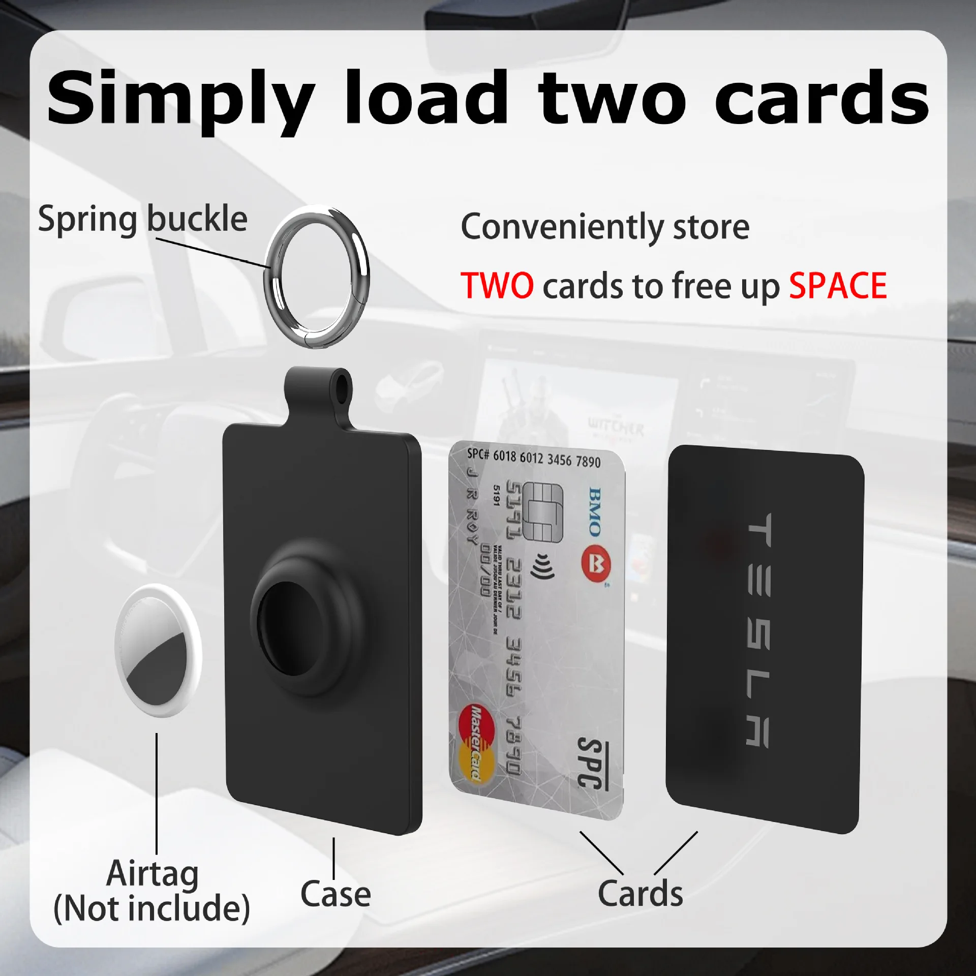 Car Smart Remote Key Card Cover Airtag Case Shell Holder Protection for Tesla Model 3 Model Y Keychain Styling Accessories car key cover