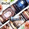 2m*100mm/Roll Ancient house PET Tape  For Sticker Scrapbooking Journal Card Making Stationery 1