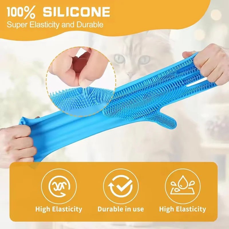 Multipurpose Pet Grooming & Cleaning Silicone Glove
