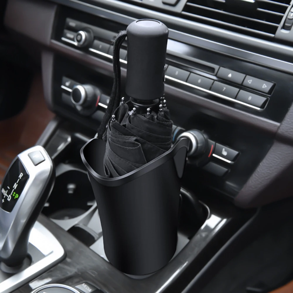 Car Seat Back Umbrella Bucket Holder Waterproof Storage Bag Folding Long Handle Umbrella Universal Auto Storage Tools Car Trash