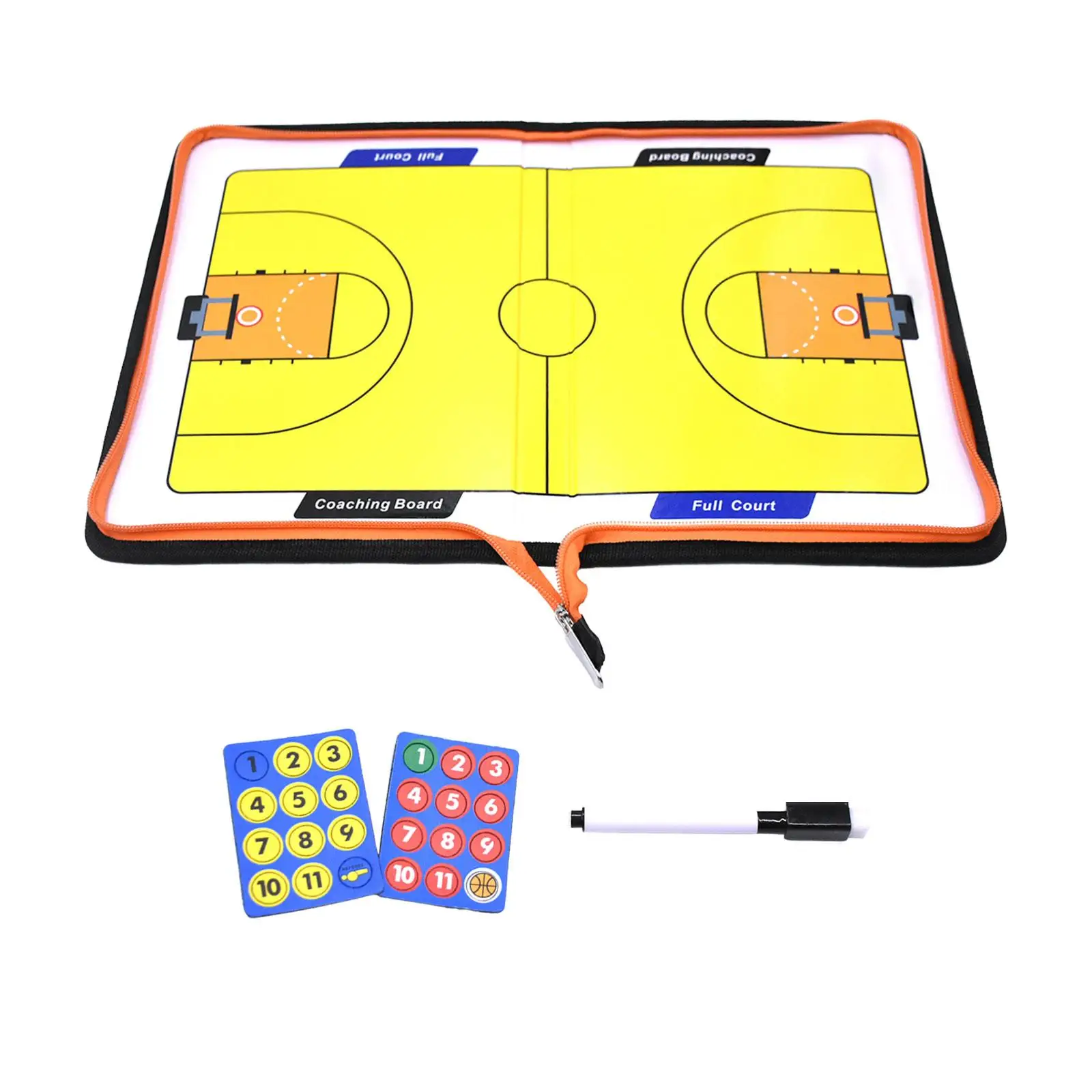 Basketball-Coaching-Board-Layout-Notebook-Erasable-Zipper-Closure ...