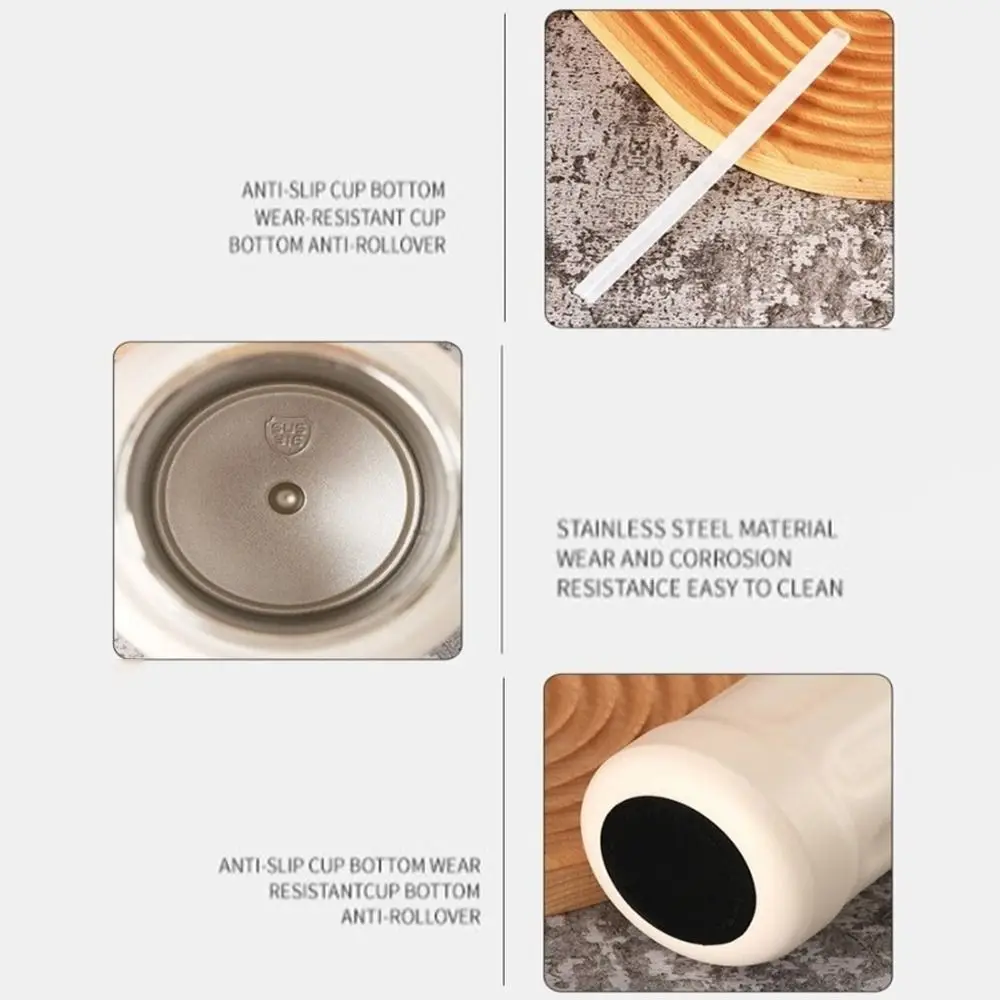 316 Stainless Steel Thermos Cup 800ml Large Capacity Insulated Water Bottle Portable Handle with Straw Sports Drinking Cup