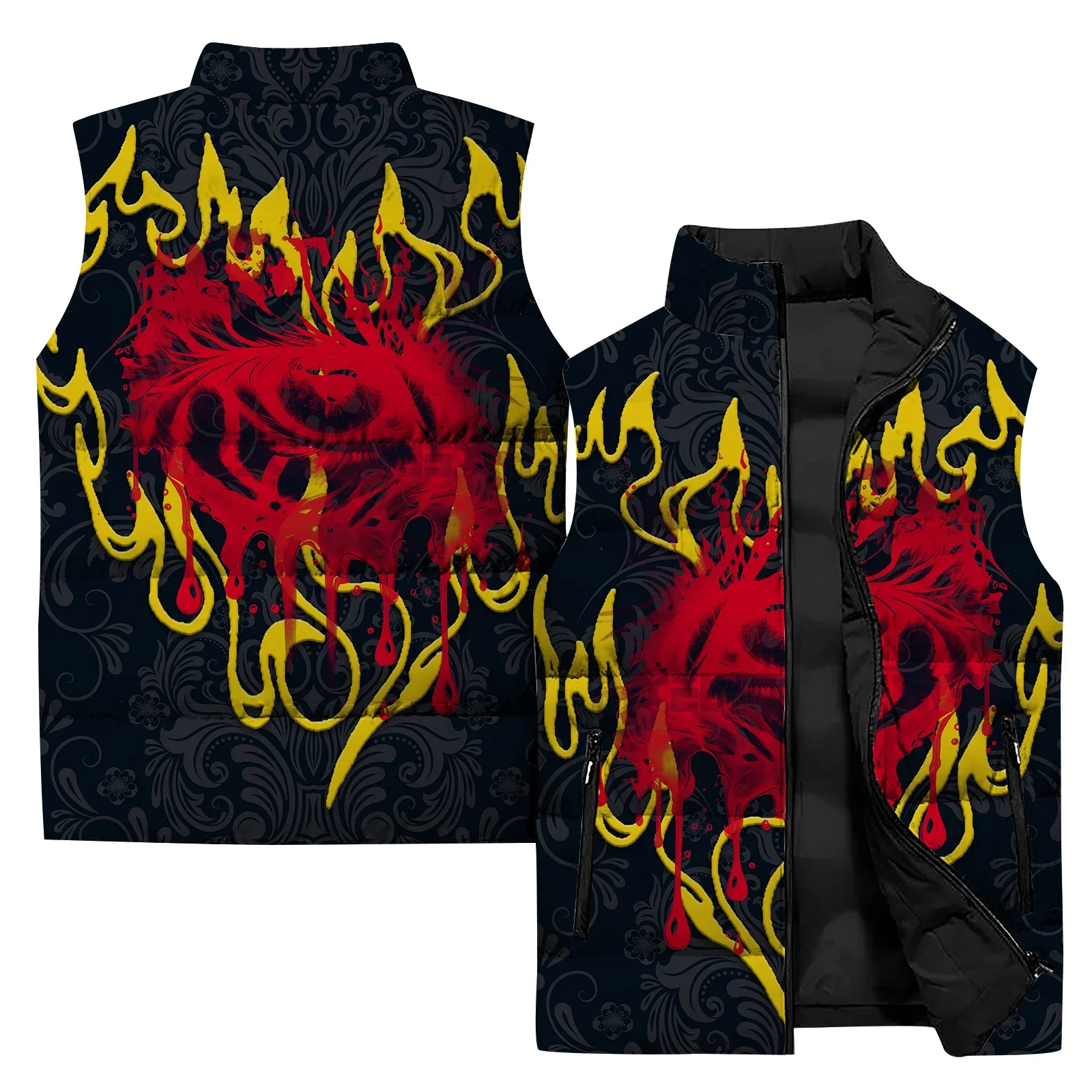 thumbnail image 1 of Chaleco frío con estampado de atardecer personalizado para hombre, chalecos modernos y versátiles para hombre, ropa informal cómoda y cálida a la moda, 1 of 4