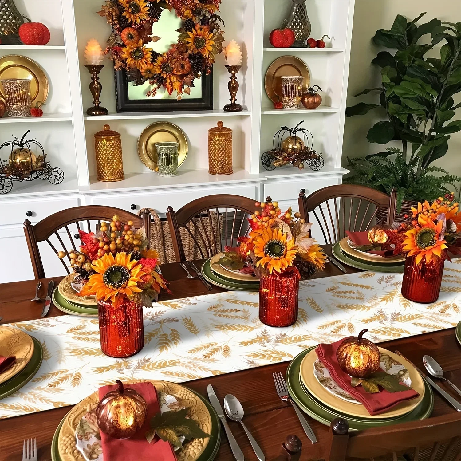 Golden Wheat Harvest Table Runner 4