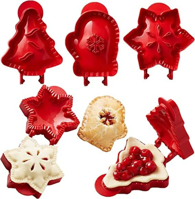 DIY Fall Hand Pie Molds Set Mini Pie Mould Dough Press Mold Tools Christmas Halloween Baking Molds Christmas Tree Snowflake