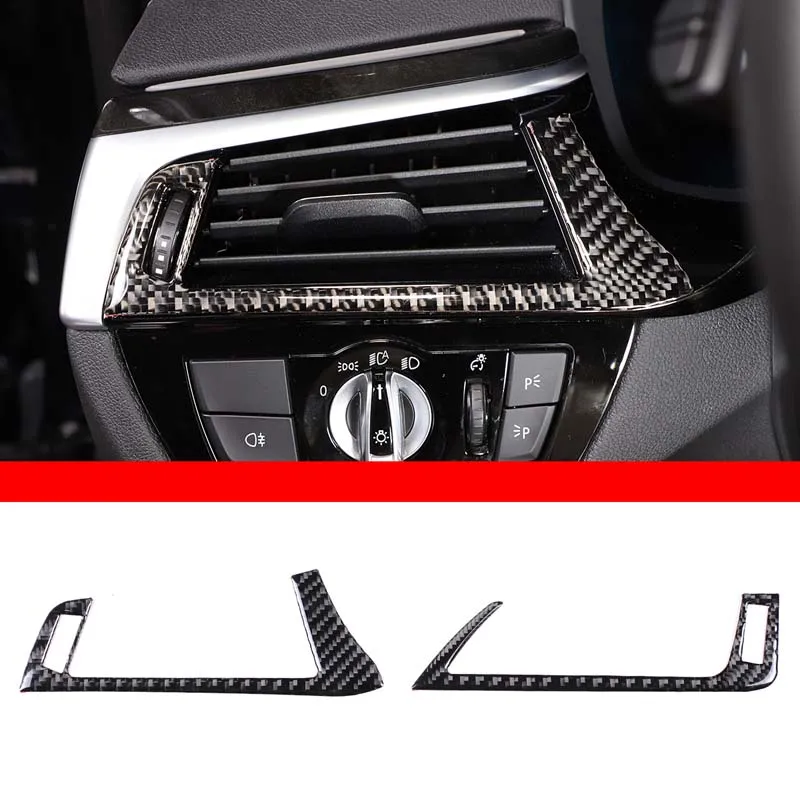 

For BMW 5 Series G30 G38 2018-2022 Carbon Fiber Center Console Side Vents Frame Decorative Sticker Interior Accessories