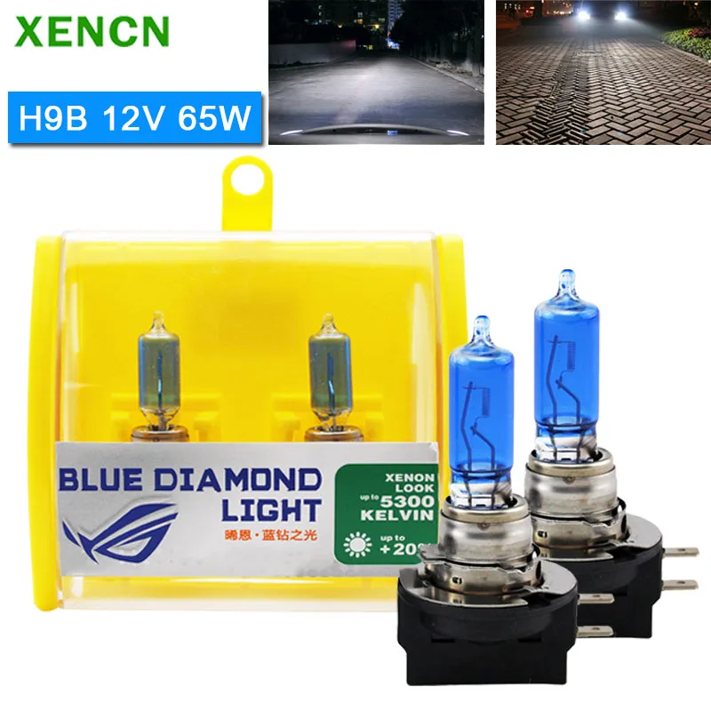 2xXENCNH9BBlueDiamondLight5300KWhiteCarFogLampBulbs20