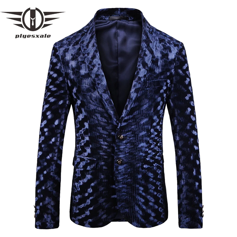 Блейзер мужской бархатный 4-5xl Q120 | Мужская одежда