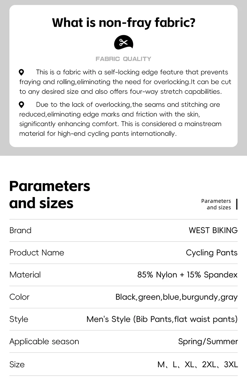 Description Picture 4 of itemWEST BIKING Men's Cycling Pants PRO Bike Long Pants Cool Breathable Cycling Bib Quick Dry Mountian Road Bike Tight Durable Pants