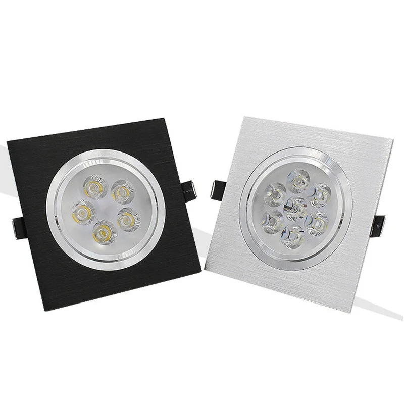 디 밍이 가능한 광장 led 통 6w 10w 14w 12V 220V recessed 캐비닛 전구 광장 스포트 라이트 천장 led 드라이버 홈 장식에 대 한