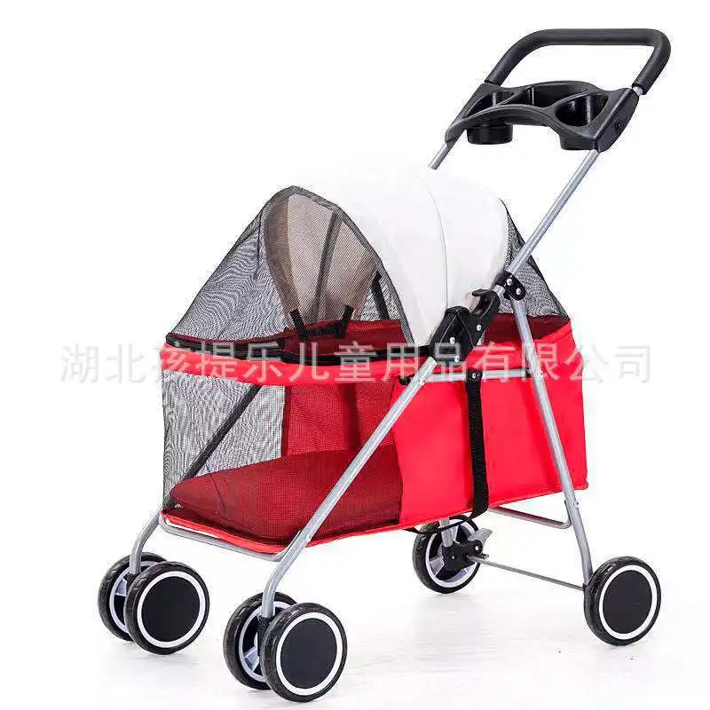 

Car Dog Cat Mouse Rabbit Small Light Car Dog and Cat Carrier Pet Go Out Trolley Cat Teddy Outdoor Portable Folding Pet Trolley