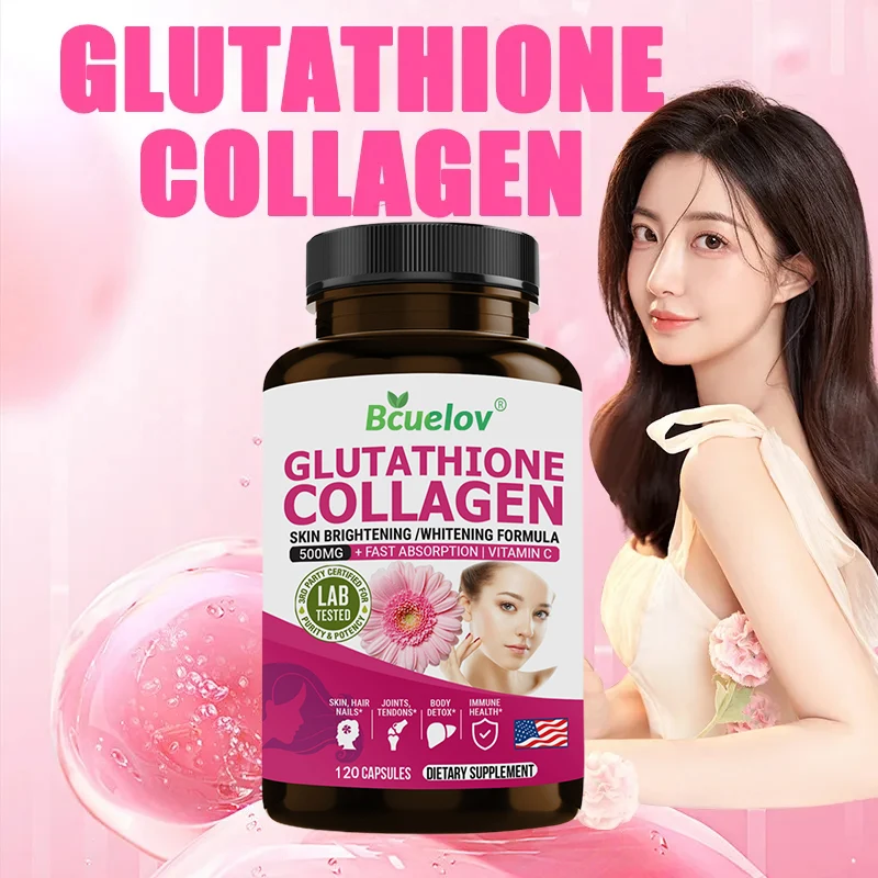 Glutathione and Collagen Supplements, Whitening Beauty, Anti-aging, Smooth and Firm Skin, Reduce Wrinkles, Increase Muscle Mass 1