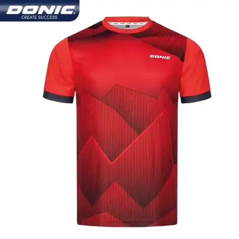 Donic Table Tennis T-shirts for Men Women Sports Polo Clothes Quick Dry Tennis Tops Table Suit with Short Sleeves