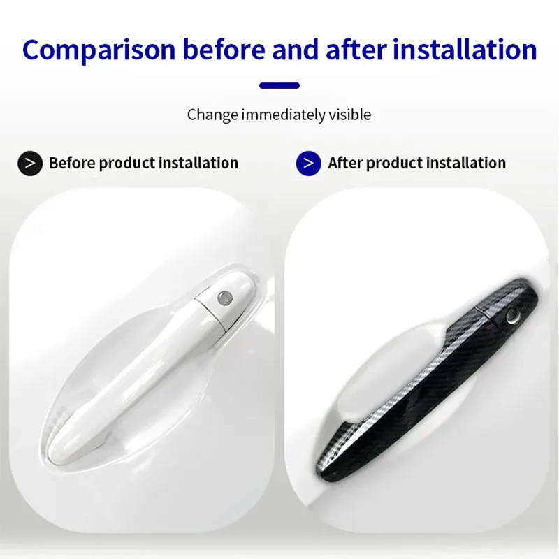 Real Carbon Fiber Exterior Door Handle Cover Trim For BMW F06 F07 F10