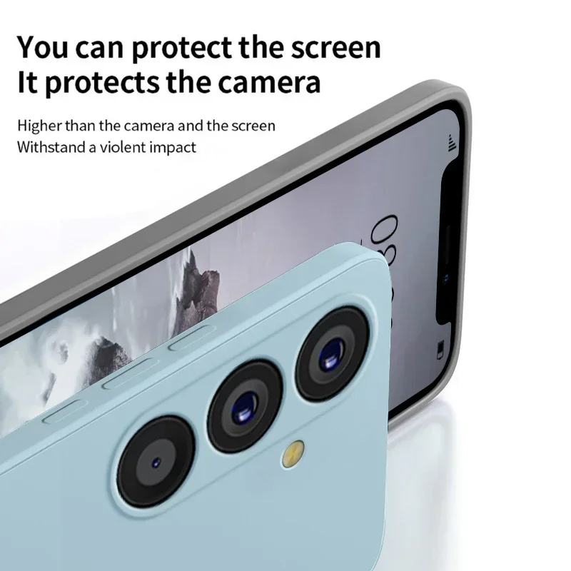 For Samsung A54 5G Case Liquid Silicone Camera Lens Protector Phone Cases For Samsung Galaxy A54 A55 A15 5G Soft Back Cover phone waterproof case iphone case magnetic wireless charging case phone case magnetic case camera lens protector case camera protector case phone protector cover camera lens case leather phone case