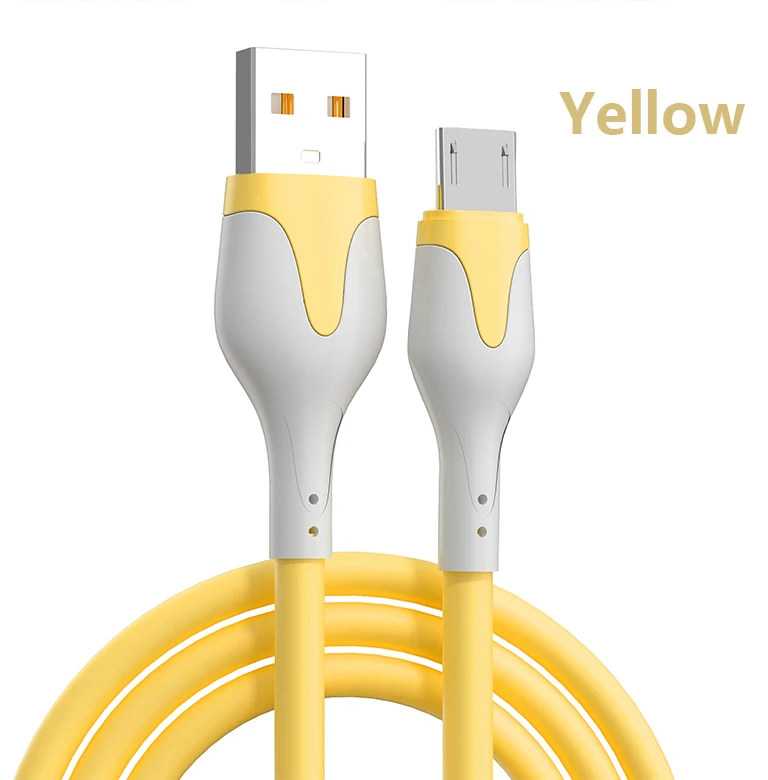 3A Fast Charge USB  Cable Soft Silicone Type C Cable For Xiaomi Redmi Samsung Realme Cables Data Cord Charger USB Cable Phone