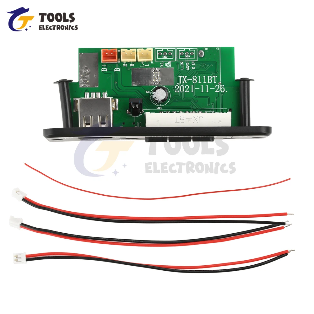 DC 6-18V Mp3 Decoder Board with 2*20W Amplifier Bluetooth 5.0 Car FM Radio Module TF USB Recording Call Lossless Motherboard