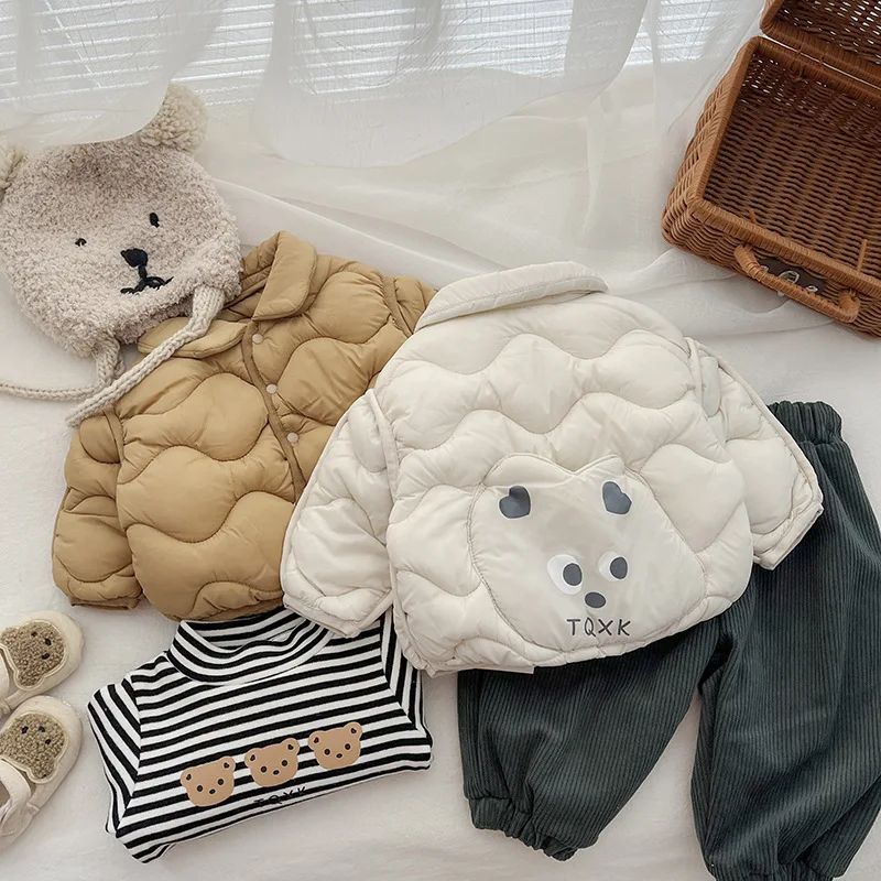

Korean Baby Toddler Boys Jacket Children's Clothing Baby Winter Warm and Lightweight Girls' Outerwear