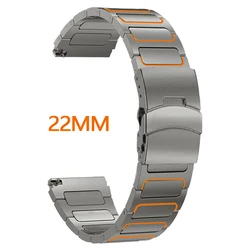 Luxury 22mm Titanium Watch Strap - Premium Design - Huawei Ultimate (Titanium orange)