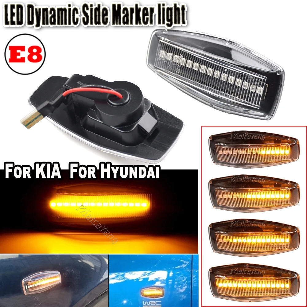 2pcs LED  ̵ Ŀ  ȣ Blinker 帣    Elantra ҳŸ 信    Sportage  
