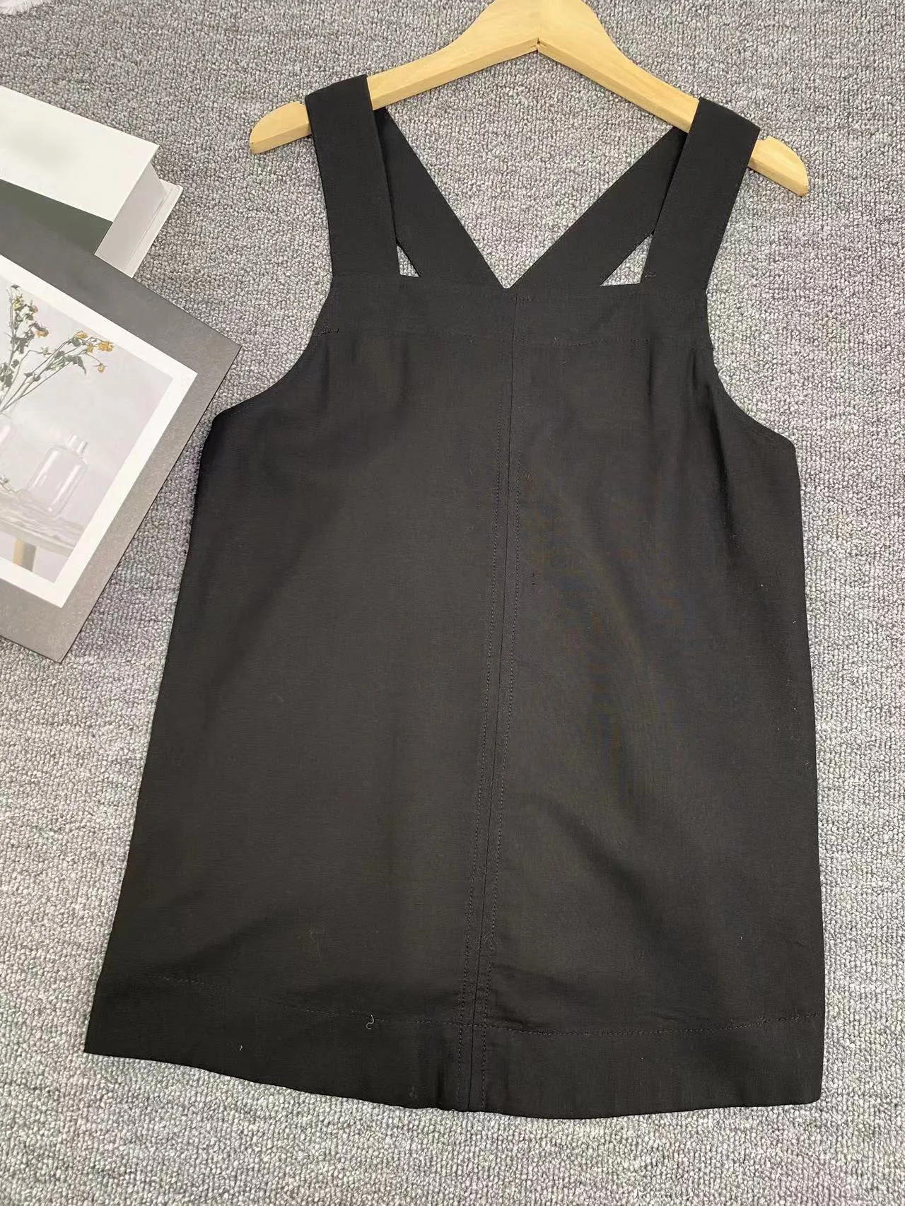 

New standard A-line blended shoulder strap vest pants